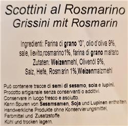 Grissini mit Rosmarin 130 gr