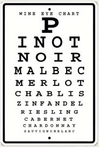 Sehtest für Weintrinker - Wine Eye Chart