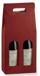 2er Tragkarton weinrot