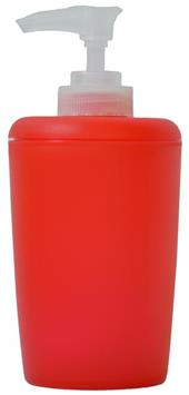 Dispenser zu Desinfektionsmittel  rot transparent 6.8 x 15.8 cm ohne Inhalt