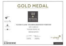 Tegerfelder 2020 gewinnt Gold am Mondial des Pinots