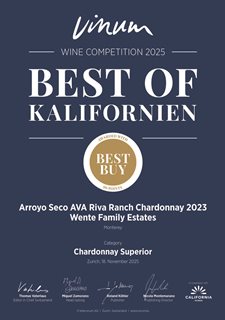 Wente Riva Ranch Chardonnay 2023 - Best Buy im Vinum Dezember 2025